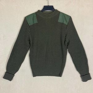 DSCP Velour Collection Knit Wool Sweater Mens 38 Green‎ 100% Wool